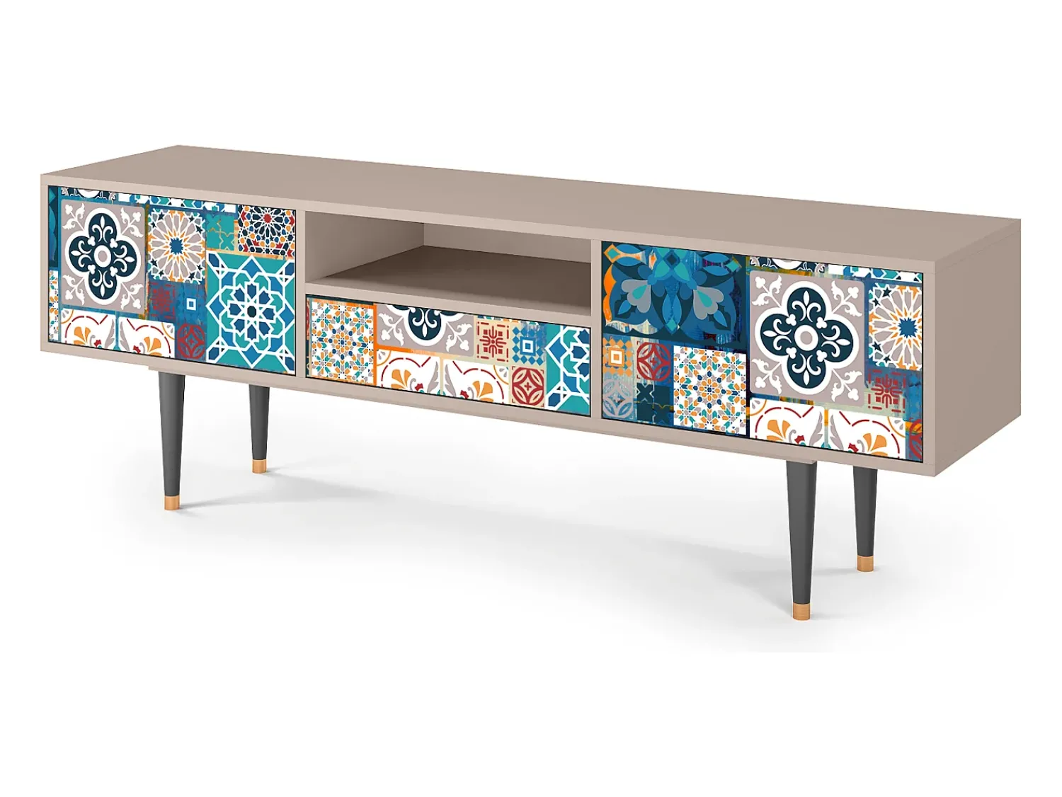 Mueble de TV - 170х59х41 cm - T6 - Moroccan Market, Areia Bege