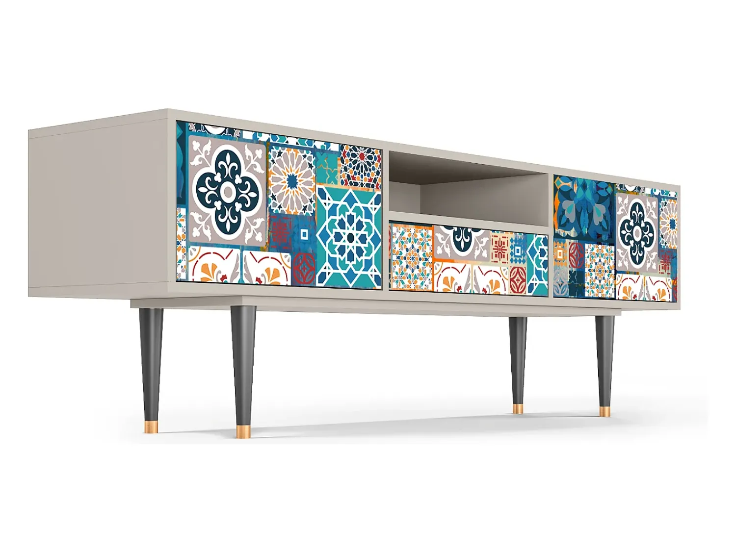 Mueble de TV - 170х59х41 cm - T6 - Moroccan Market, Areia Bege