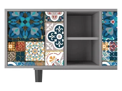 Mueble de TV - 150х69х41 cm - T5 - Moroccan Market, Cinza^ Móvel De Tv