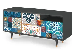Mueble de TV - 125х56х41 cm - T7 - Moroccan Market, Antracite^ Móvel De Tv