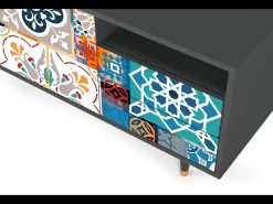 Mueble de TV - 125х56х41 cm - T7 - Moroccan Market, Antracite^ Móvel De Tv