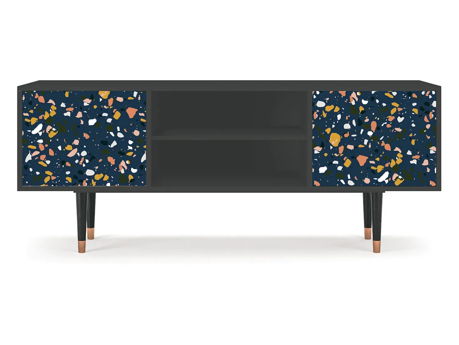 Móvel De Tv* Mueble de TV - 170х69х48 cm - T2 - Night Sky Langhterns, Antracite Cinza antracite