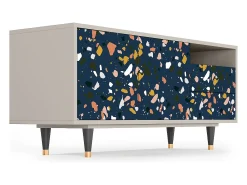 Best Mueble de TV - 125х56х41 cm - T7 - Night Sky Langhterns, Areia Bege