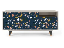 Best Mueble de TV - 125х56х41 cm - T7 - Night Sky Langhterns, Areia Bege