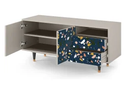 Best Mueble de TV - 125х56х41 cm - T7 - Night Sky Langhterns, Areia Bege