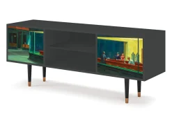 Móvel De Tv| Mueble de TV - 170х69х48 cm - T2 - Nighthawks by Hopper, Antracite Cinza antracite