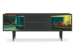 Móvel De Tv| Mueble de TV - 170х69х48 cm - T2 - Nighthawks by Hopper, Antracite Cinza antracite