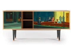 Sale Mueble de TV - 150х69х41 cm - T5 - Nighthawks by Hopper, Nogueira Castanho
