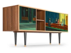 Sale Mueble de TV - 150х69х41 cm - T5 - Nighthawks by Hopper, Nogueira Castanho