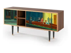 Sale Mueble de TV - 150х69х41 cm - T5 - Nighthawks by Hopper, Nogueira Castanho