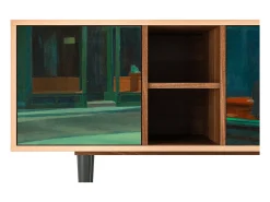 Sale Mueble de TV - 150х69х41 cm - T5 - Nighthawks by Hopper, Nogueira Castanho