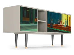 Móvel De Tv* Mueble de TV - 150х69х41 cm - T5 - Nighthawks by Hopper, Areia Bege