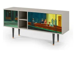Móvel De Tv* Mueble de TV - 150х69х41 cm - T5 - Nighthawks by Hopper, Areia Bege