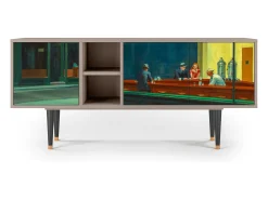 Móvel De Tv* Mueble de TV - 150х69х41 cm - T5 - Nighthawks by Hopper, Areia Bege