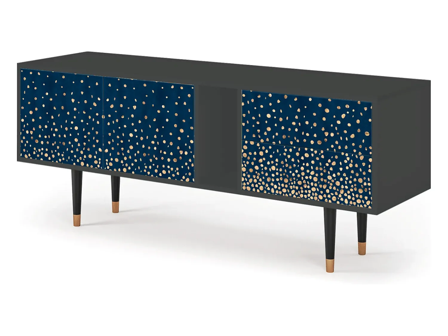 Móvel De Tv| Mueble de TV - 170х69х48 cm - T1 - Night Skies, Antracite Cinza antracite