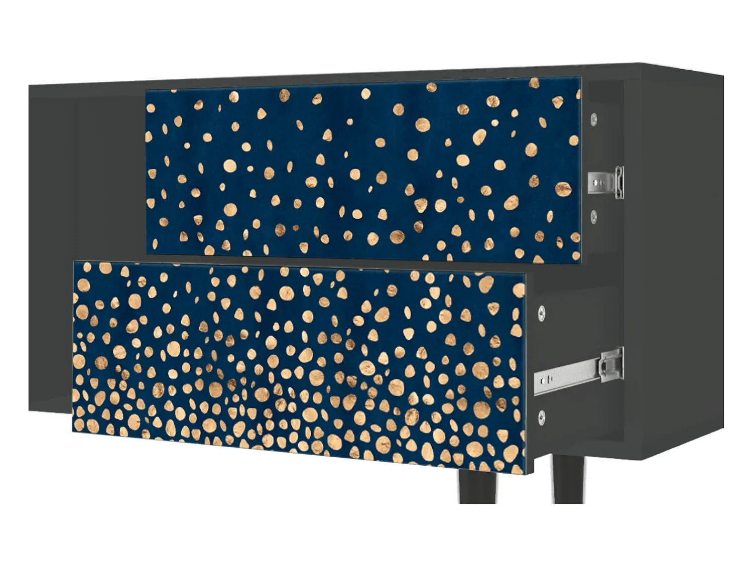 Móvel De Tv| Mueble de TV - 170х69х48 cm - T1 - Night Skies, Antracite Cinza antracite