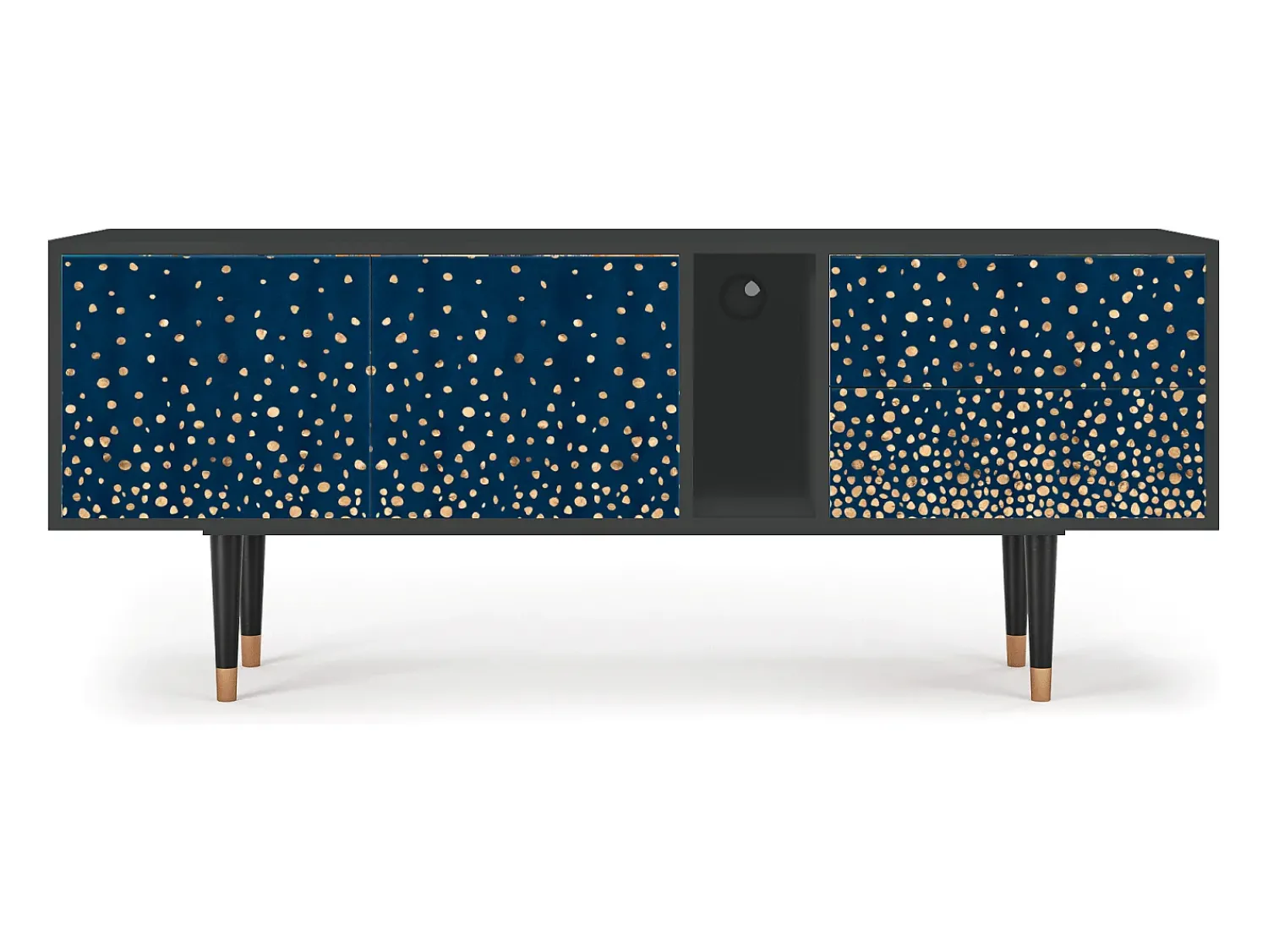Móvel De Tv| Mueble de TV - 170х69х48 cm - T1 - Night Skies, Antracite Cinza antracite
