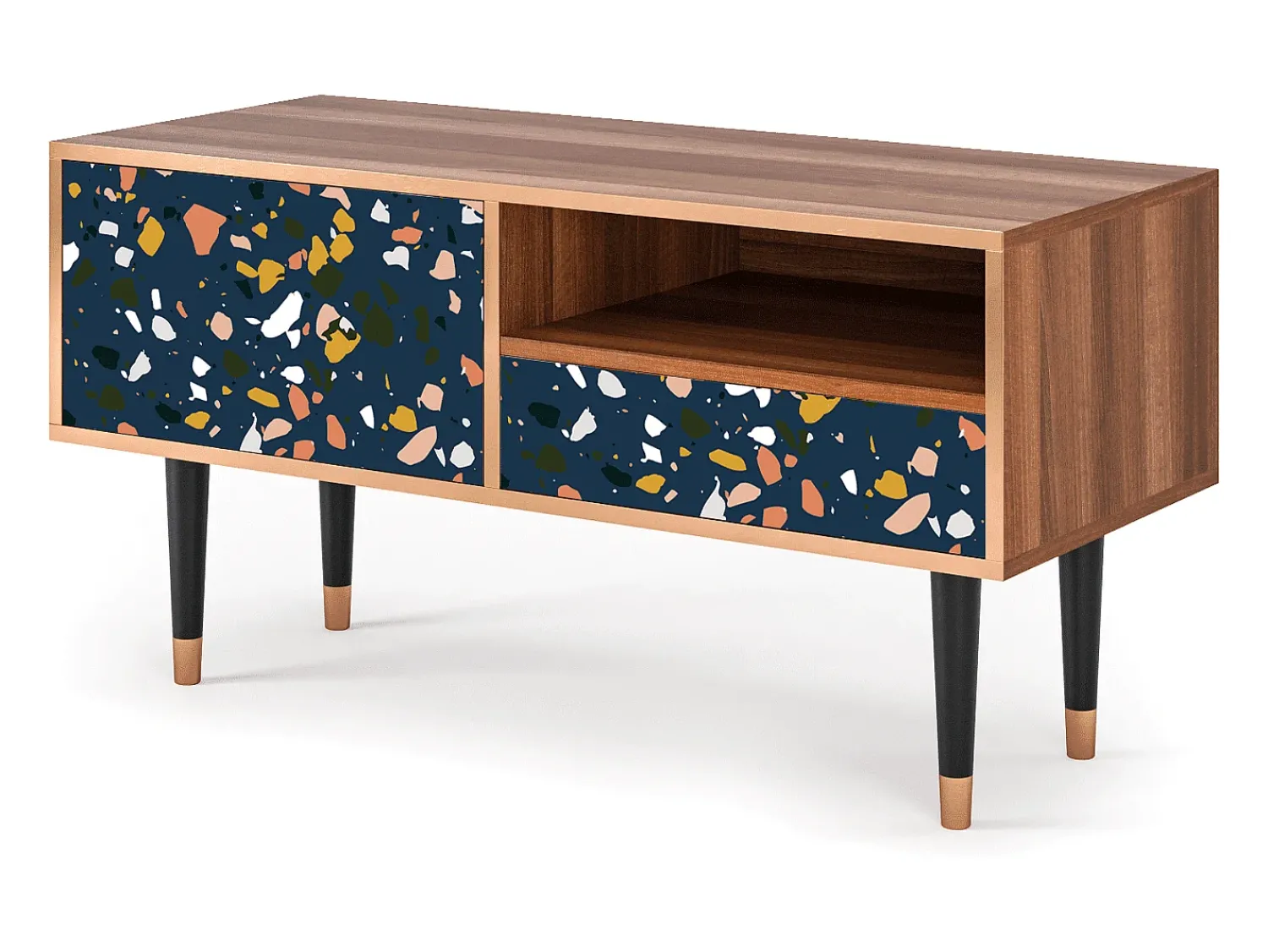 Outlet Mueble de TV - 115х59х48 cm - T3 - Night Sky Langhterns, Nogueira Castanho