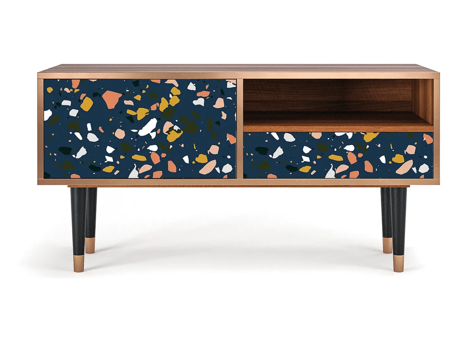Outlet Mueble de TV - 115х59х48 cm - T3 - Night Sky Langhterns, Nogueira Castanho