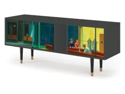 Móvel De Tv| Mueble de TV - 170х69х48 cm - T1 - Nighthawks by Hopper, Antracite Cinza antracite