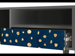 Móvel De Tv| Mueble de TV - 115х59х48 cm - T3 - Night Skies, Antracite Cinza antracite