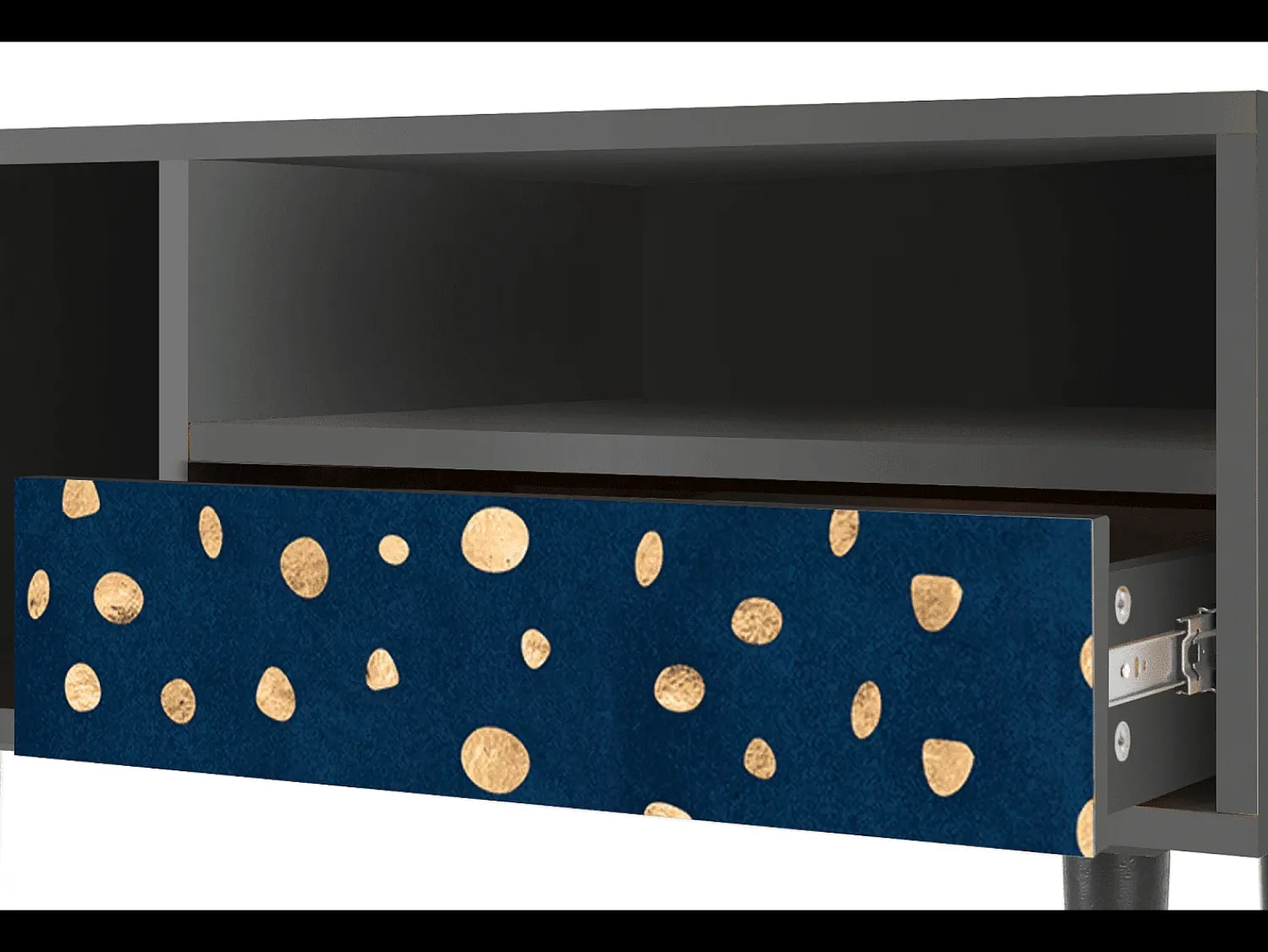Móvel De Tv| Mueble de TV - 115х59х48 cm - T3 - Night Skies, Antracite Cinza antracite