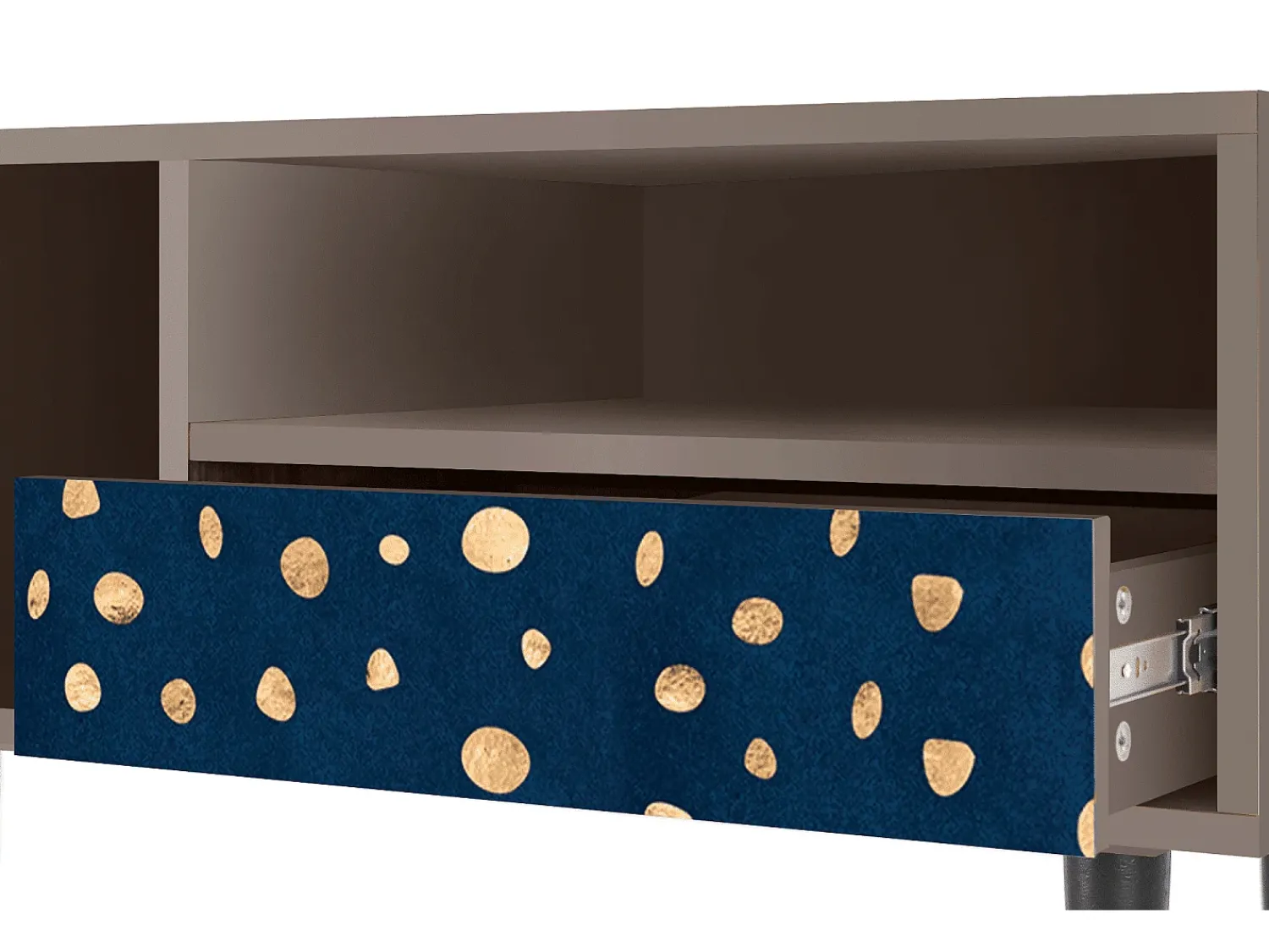 Móvel De Tv| Mueble de TV - 115х59х48 cm - T3 - Night Skies, Latte Bege