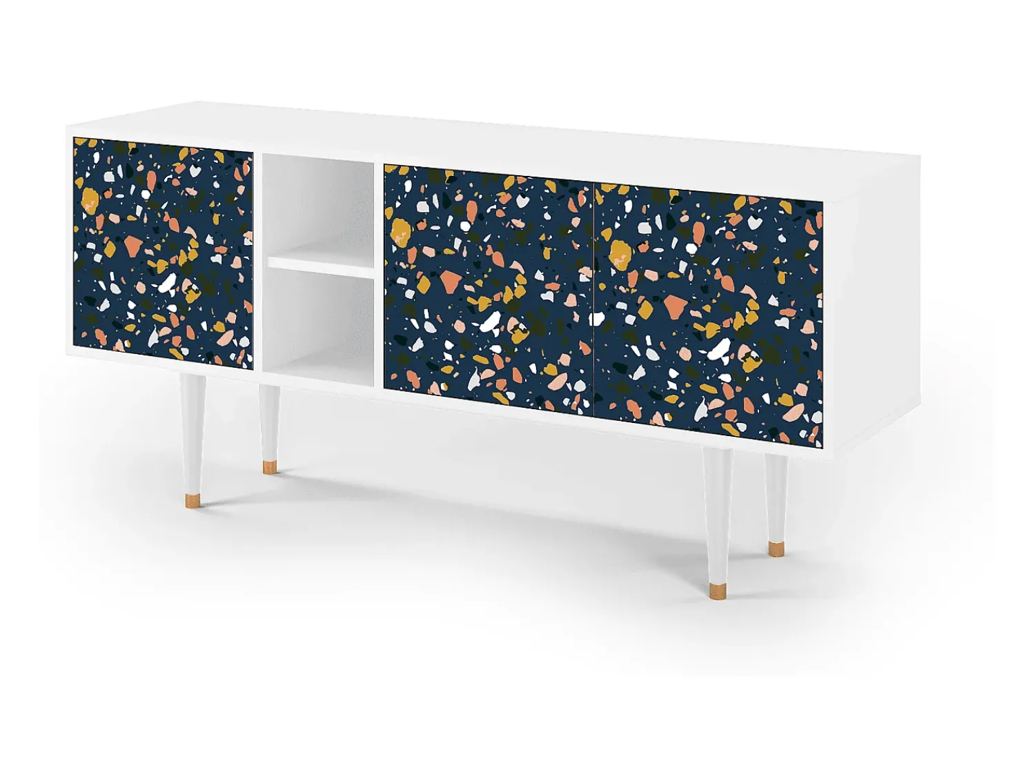 Móvel De Tv* Mueble de TV - 150х69х41 cm - T5 - Night Sky Langhterns, Branco Bege