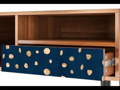 Móvel De Tv| Mueble de TV - 115х59х48 cm - T3 - Night Skies, Nogueira Castanho