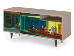 Móvel De Tv* Mueble de TV - 125х56х41 cm - T7 - Nighthawks by Hopper, Latte Bege
