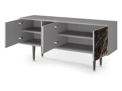 Móvel De Tv* Mueble de TV - 150х69х41 cm - T5 - Night Abyss, Cinza Cinzento