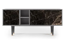 Móvel De Tv* Mueble de TV - 150х69х41 cm - T5 - Night Abyss, Cinza Cinzento