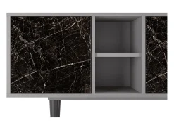 Móvel De Tv* Mueble de TV - 150х69х41 cm - T5 - Night Abyss, Cinza Cinzento