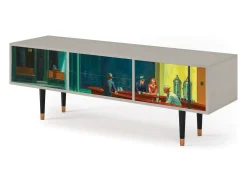 Móvel De Tv* Mueble de TV - 170х59х48 cm - T4 - Nighthawks by Hopper, Areia Bege