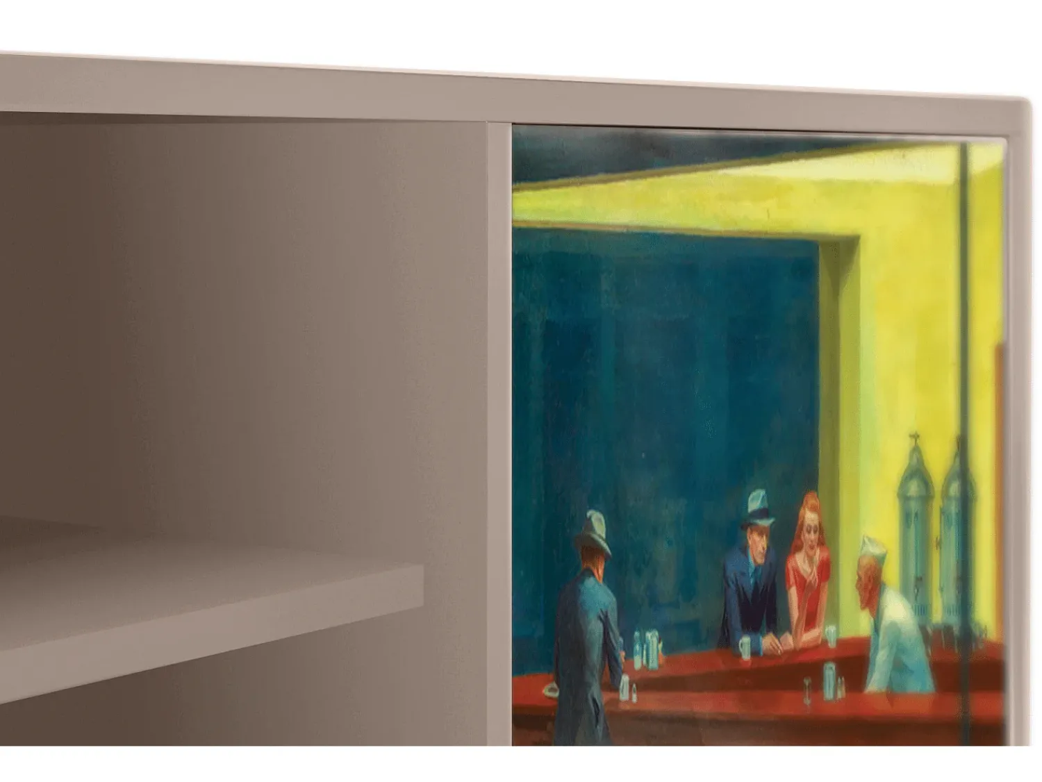 Mueble de TV - 170х69х48 cm - T2 - Nighthawks by Hopper, Latte^ Móvel De Tv