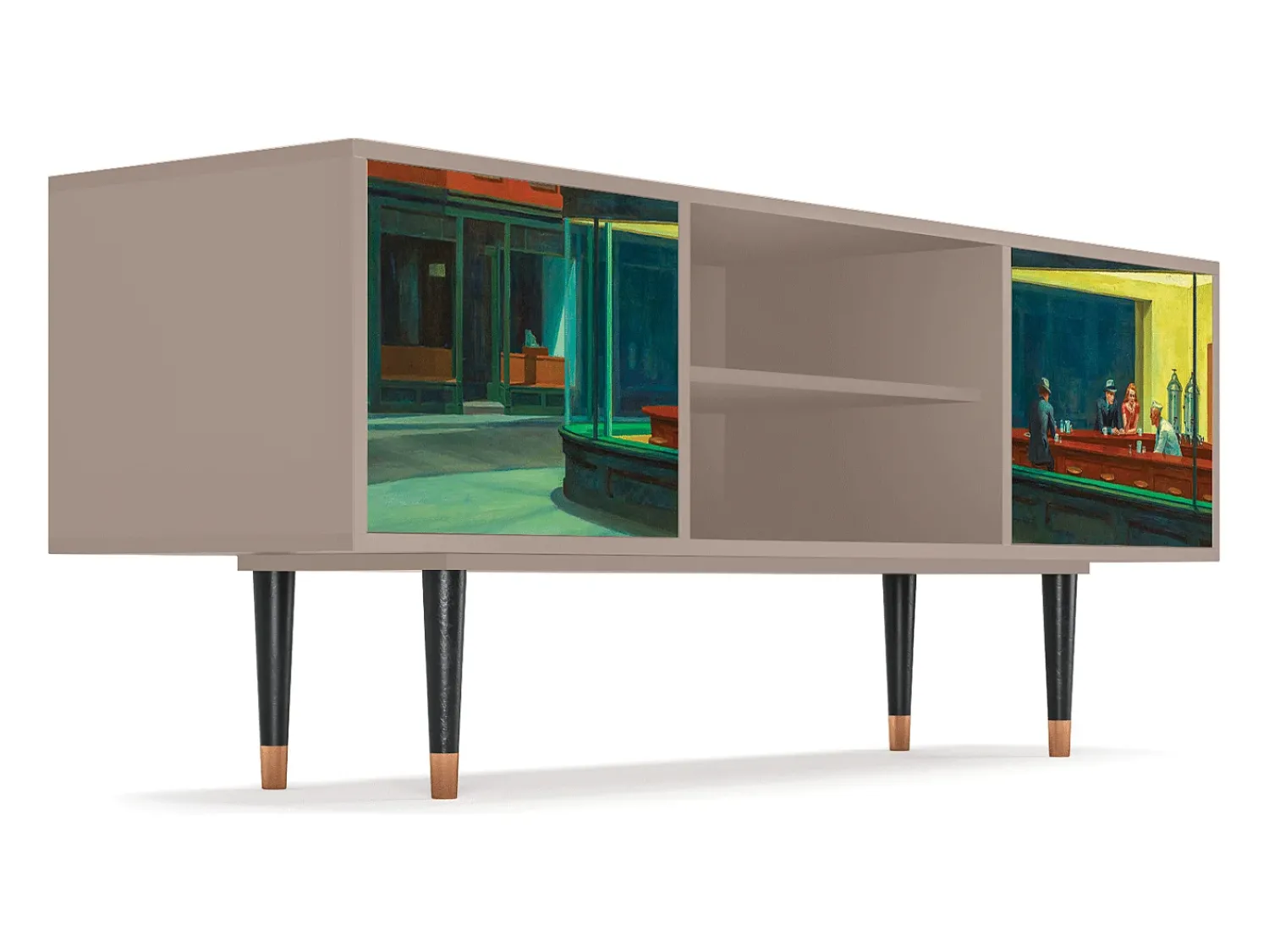 Mueble de TV - 170х69х48 cm - T2 - Nighthawks by Hopper, Latte^ Móvel De Tv