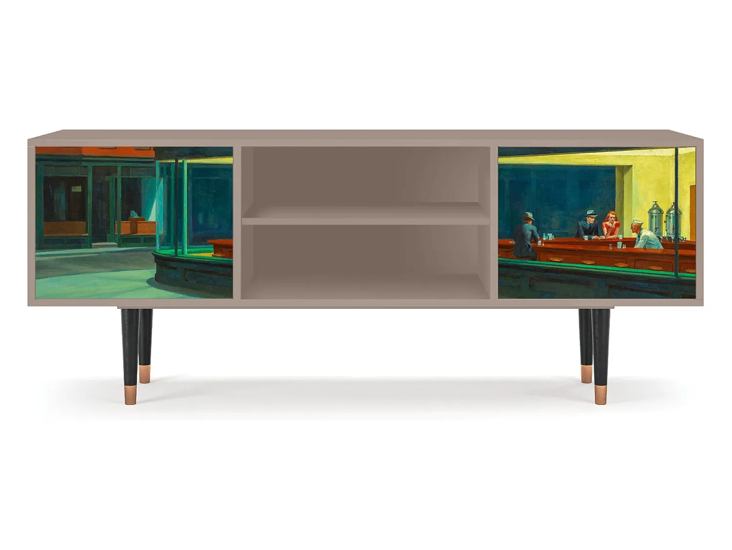 Mueble de TV - 170х69х48 cm - T2 - Nighthawks by Hopper, Latte^ Móvel De Tv