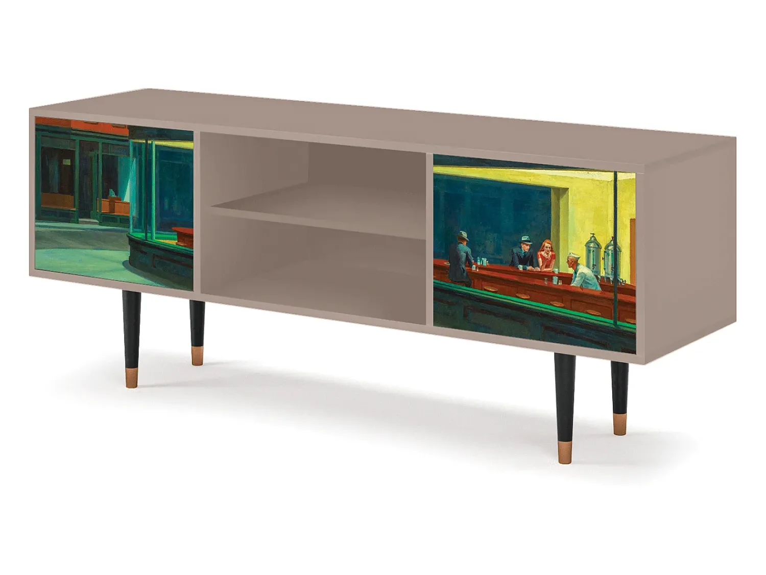Mueble de TV - 170х69х48 cm - T2 - Nighthawks by Hopper, Latte^ Móvel De Tv