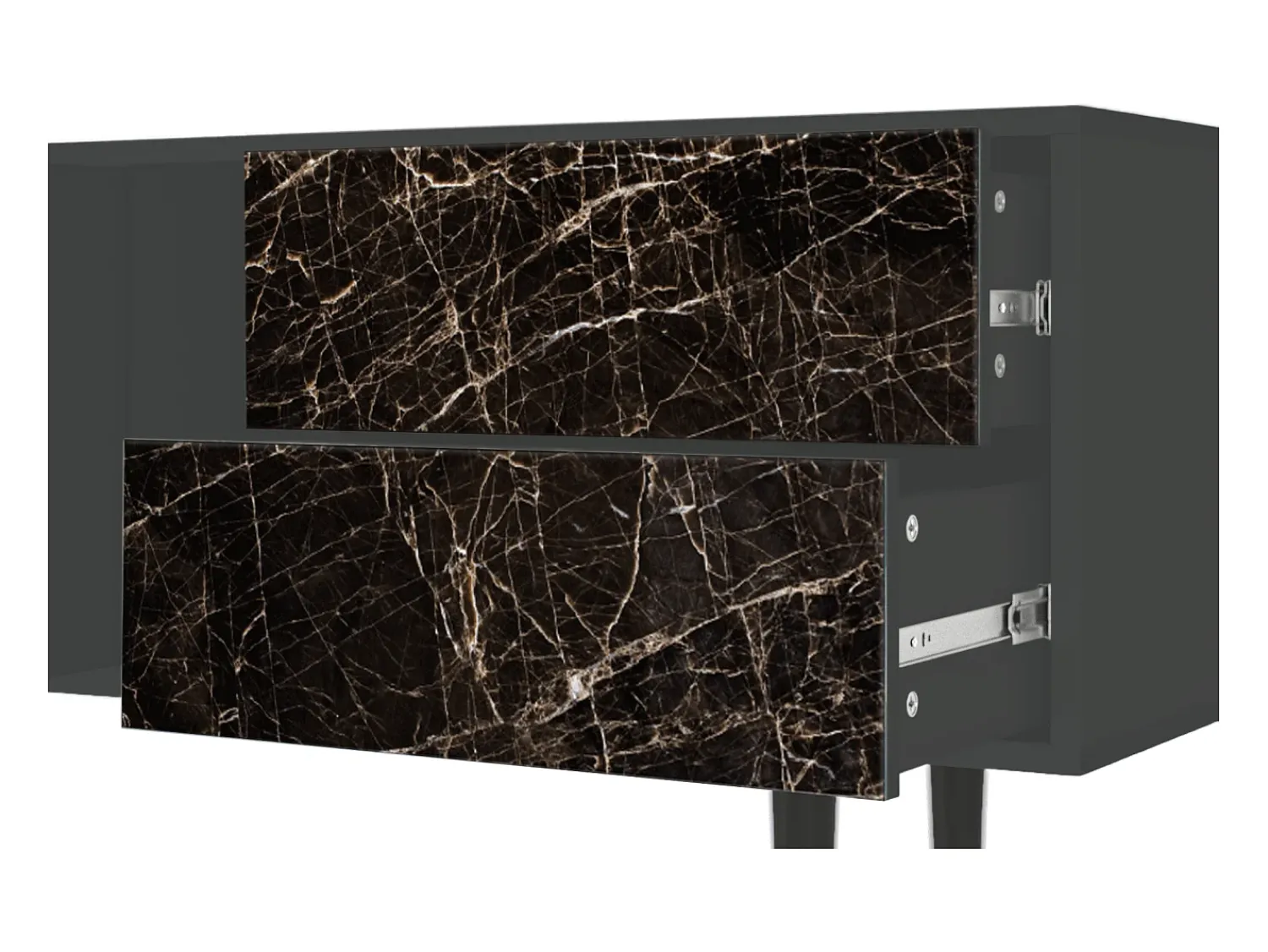 Móvel De Tv| Mueble de TV - 170х69х48 cm - T1 - Night Abyss, Antracite Cinza antracite