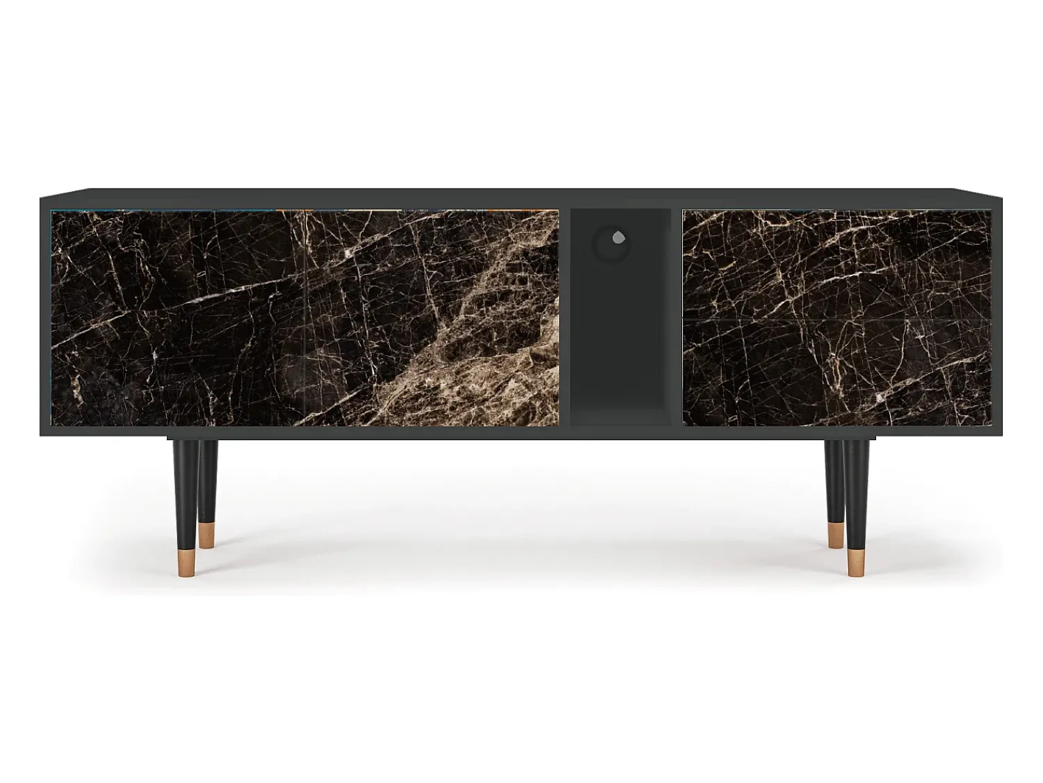 Móvel De Tv| Mueble de TV - 170х69х48 cm - T1 - Night Abyss, Antracite Cinza antracite