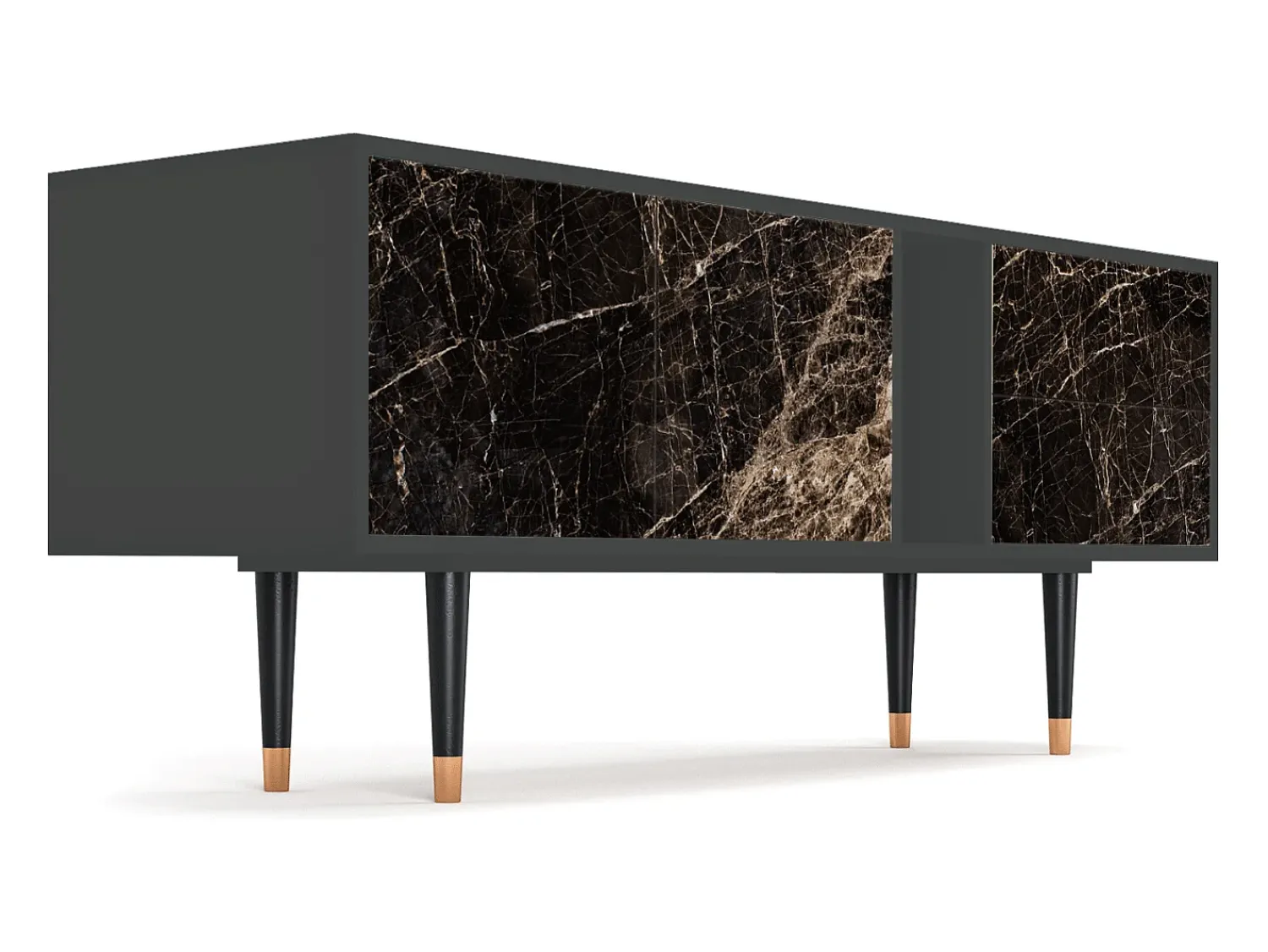 Móvel De Tv| Mueble de TV - 170х69х48 cm - T1 - Night Abyss, Antracite Cinza antracite
