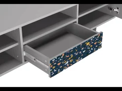 Móvel De Tv* Mueble de TV - 170х59х41 cm - T6 - Night Sky Langhterns, Cinza Cinzento
