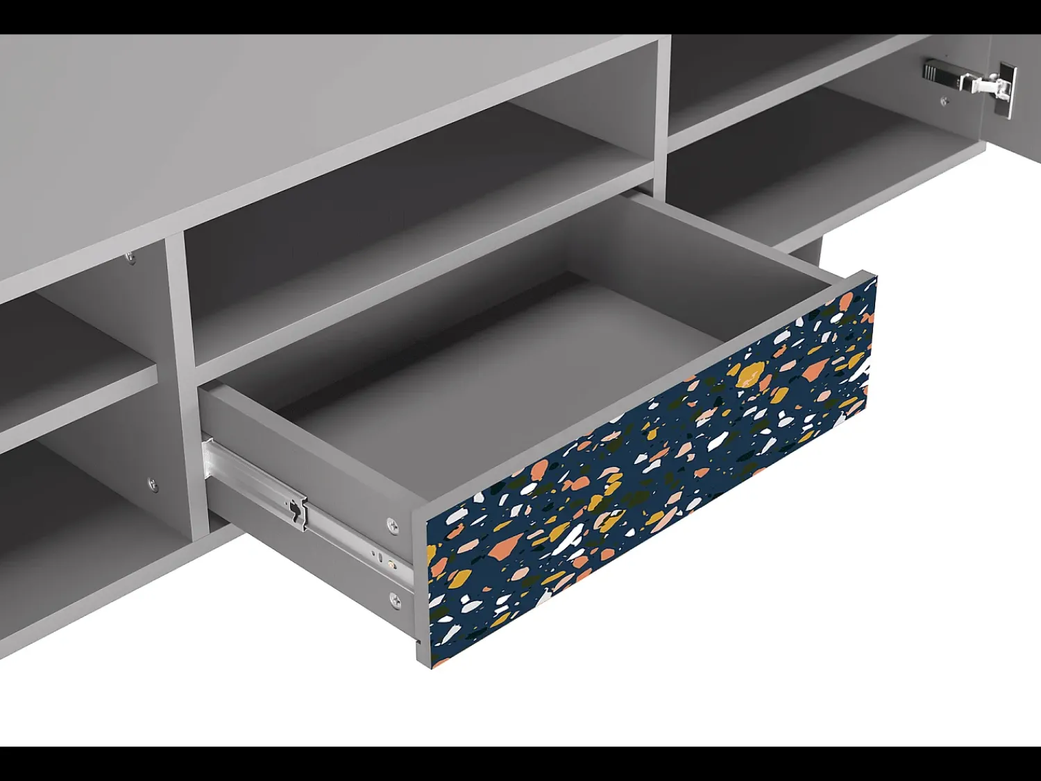 Móvel De Tv* Mueble de TV - 170х59х41 cm - T6 - Night Sky Langhterns, Cinza Cinzento