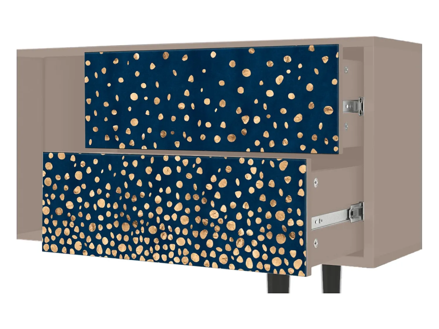 Clearance Mueble de TV - 170х69х48 cm - T1 - Night Skies, Latte Bege