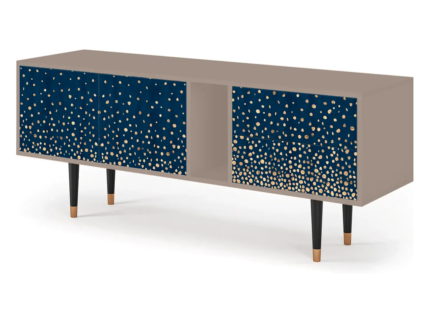 Clearance Mueble de TV - 170х69х48 cm - T1 - Night Skies, Latte Bege