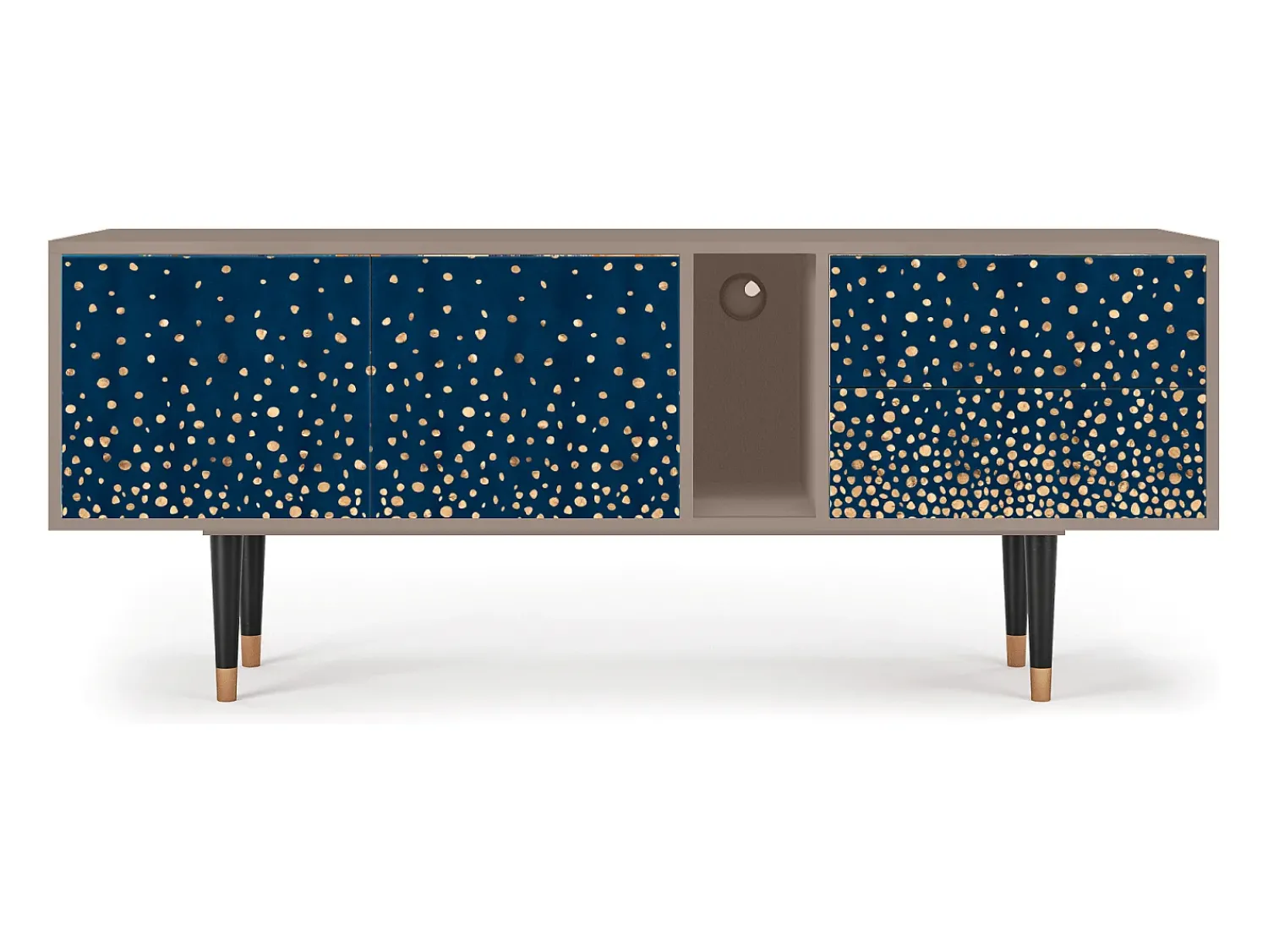 Clearance Mueble de TV - 170х69х48 cm - T1 - Night Skies, Latte Bege