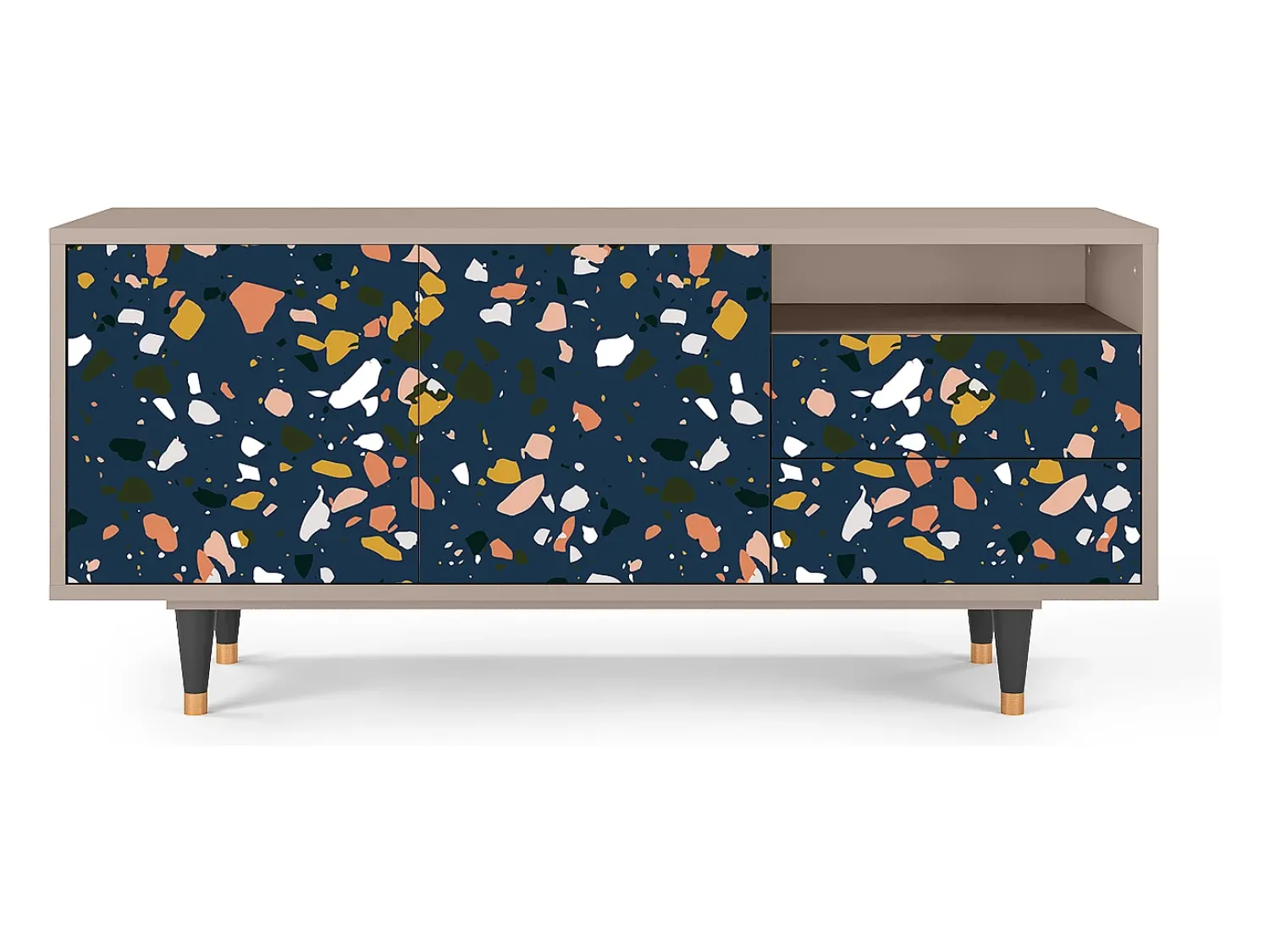 Mueble de TV - 125х56х41 cm - T7 - Night Sky Langhterns, Latte^ Móvel De Tv