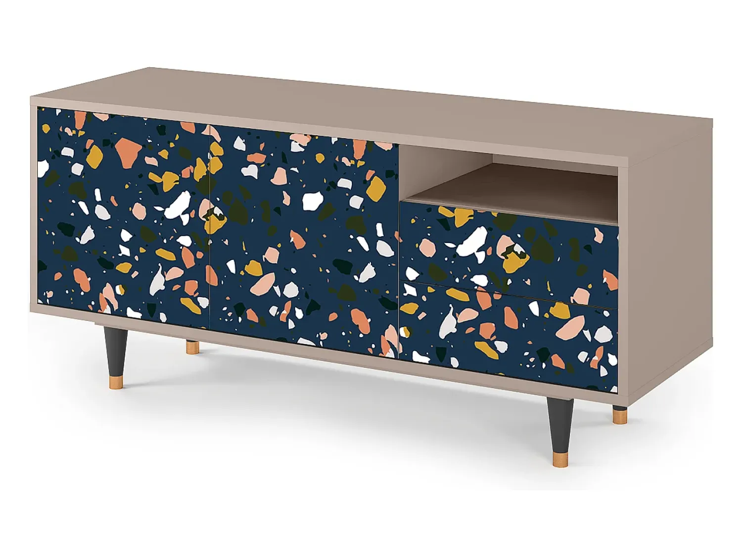 Mueble de TV - 125х56х41 cm - T7 - Night Sky Langhterns, Latte^ Móvel De Tv