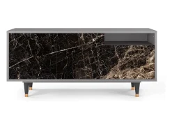 Móvel De Tv* Mueble de TV - 125х56х41 cm - T7 - Night Abyss, Cinza Cinzento