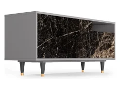 Móvel De Tv* Mueble de TV - 125х56х41 cm - T7 - Night Abyss, Cinza Cinzento